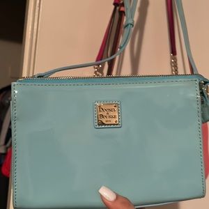 Blue patent Dooney & bourke crossbody bag. Perfect condition!